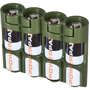 Storacell SlimLine 4 AA Pack Battery Caddy (Military Green)