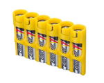 Storacell SlimLine 6 AAA Pack Battery Caddy (Yellow)